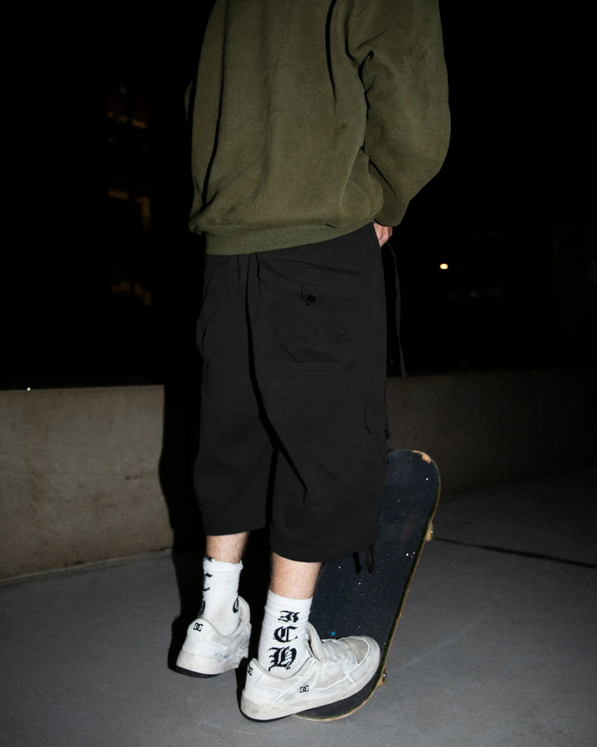 Para Cargo Shorts - Washed Khaki/ Black
