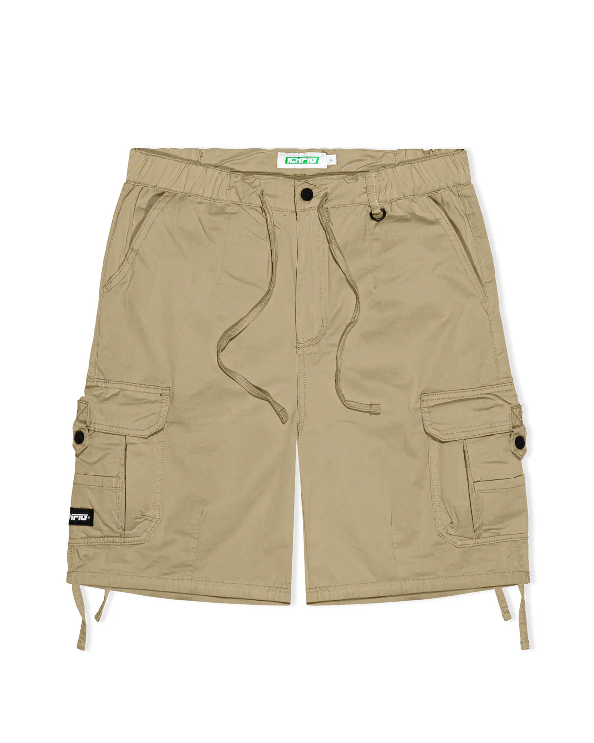 Para Cargo Shorts - Washed Khaki/ Black