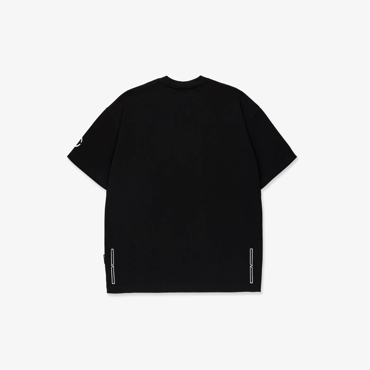 Panelled Drop Shoulder Oversized Tee - Black